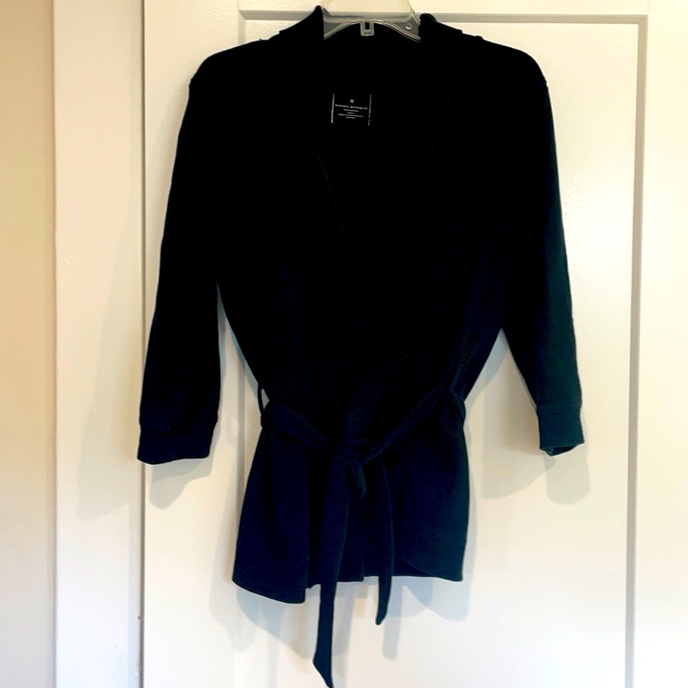 Banana Republic Black belted wrap sweater